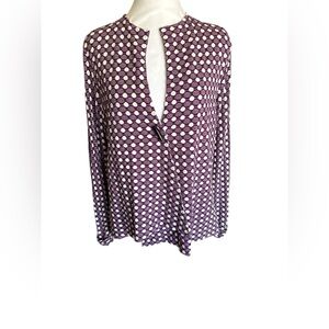Last Tango Purple and White Polka Dot A-Line Skirt